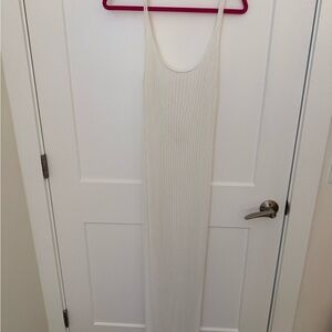 Meshki Ivory Ribbed Knit Dress